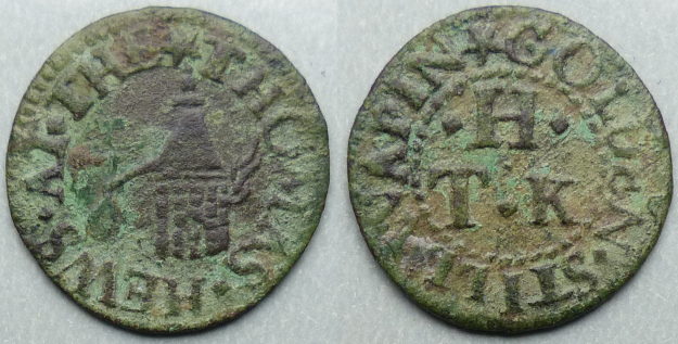 Wapping, Thomas Hews AT THE GOLDEN STILL farthing